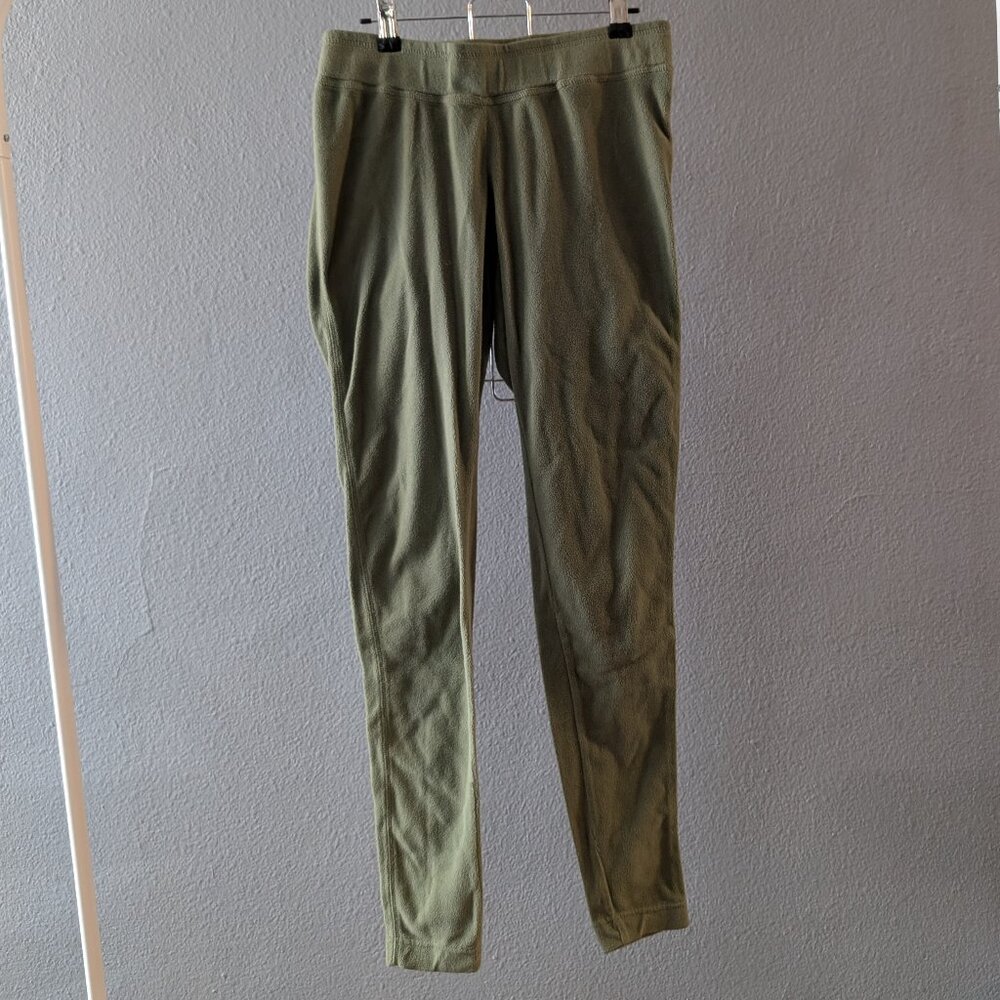 Columbia Green Fleece Leggings Sz Small